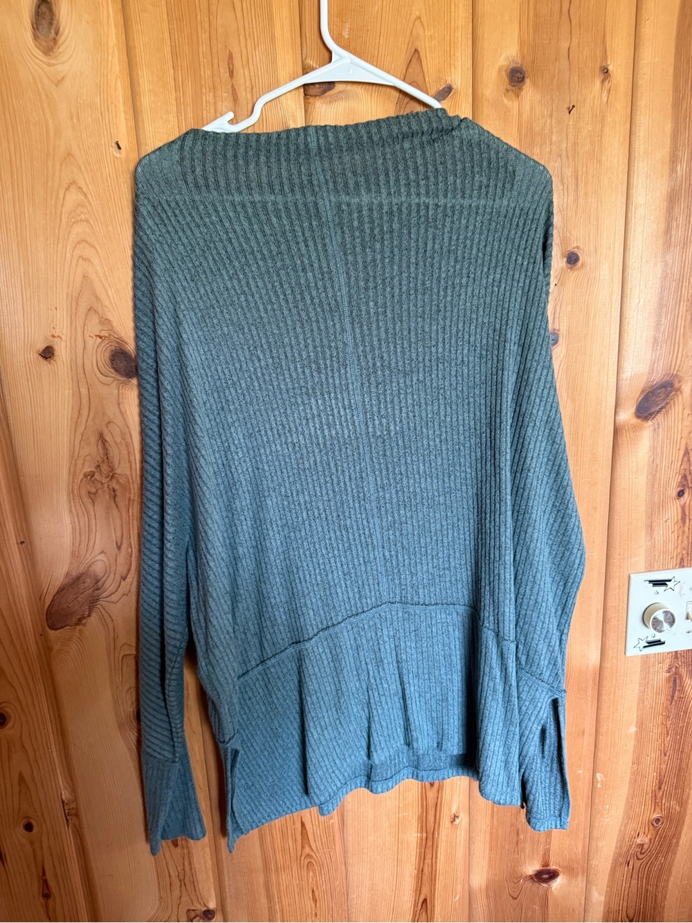 Maurices Ribbed Scoop-Neck Sweater in Olive Green - Picture 3 of 3